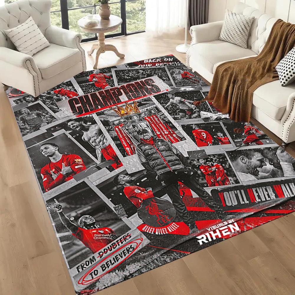 Liverpool Football Club Area Rug Suitable For Living Rooms Hallway Dining Room Balcony Antislip Carpet Anime Office Decor Gift For Festivals