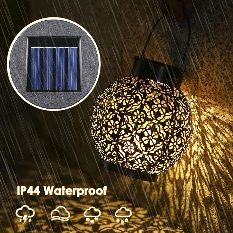 Lantern Light Waterproof Solar Lamp -LED Solar Powered Lantern Garden Light Dancing Flicker Flame Light Landscape Yard