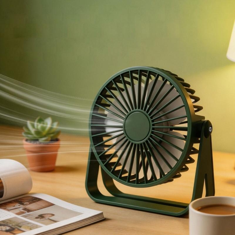 USB Desktop Fan Lightweight Adjustable Summer Electric Fan For Home Office Student Dormitory Outdoor Camping Travel
