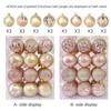 24Pcs/Box Plastic Christmas Colored Balls Electroplated Christmas Tree Hanging Pendant  for Home