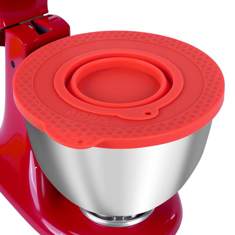 

1 шт. Аксесуари для DIY Силіконова кришка-заглушка для чаші міксера Підходить для чаш нахилених стаціонарних міксерів об ємом 4,5-5 кварт червоний