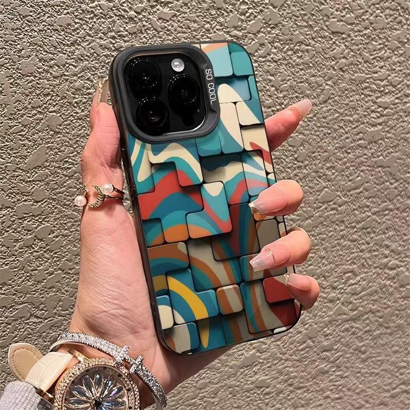 Tetris is suitable for iPhone15 mobile phone case, Apple 16 advanced 14plus three-dimensional 13 anti-drop 17 new models.