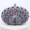 Green Peacock Woman Bags Diamond Vintage Party Evening Handbag Crossbody Shoulder Bag for Ladies Bling Luxury Designer Purses