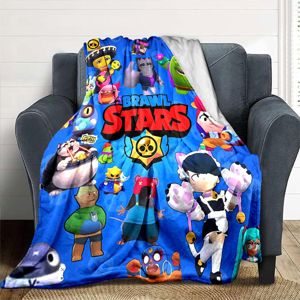 Brawl Stars Blanket Durable Comfort Great for Couch Sofa Bedding for All Occasions Modern Style Ideal Gift for Friends Family Couples Picnic