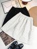 2025 Miu-Style Retro Floral Woolen Tulip Skirt for Women – Versatile Mid-Length