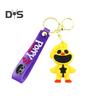 Tegneseriedyr nøkkelring Skremmende smilende design Nøkkelring med levende farger 3D Animal Fun Menn Kvinner Ryggsekk Anheng nøkkelring