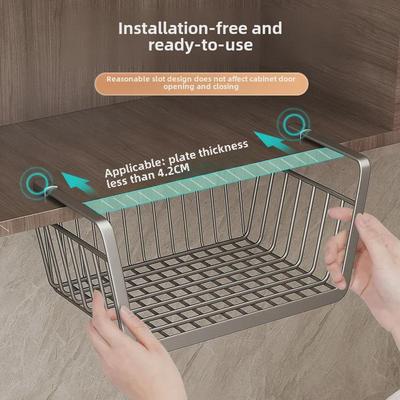 Bold Kitchen Hanging Basket and Wall Storage Rack for Dormitories