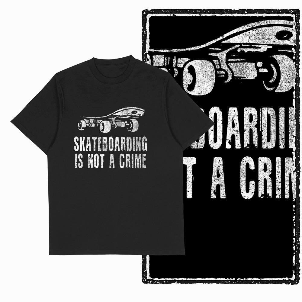 Coolmind YD Skateboard Cotton Exclusive Graphic Men T Shirt for Men Cotton Big Size Skate Cool BLACK Men's Novelty Tee Shirt