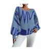 Women's European and American Lantern Sleeve Pullover Sweater