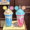 Fashion and Creative Smiley Face Water Cup Large Capacity Bingba Straw Cup Plastic Cup Exquisite Lady Gift