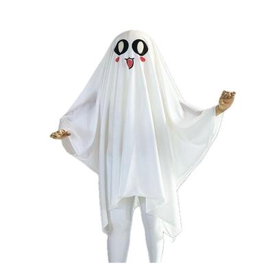 Fright Clothes Ghost Poncho Robe Black Eye Ghost Cosplay Costume Funny Halloween Cloak Cape  Boys