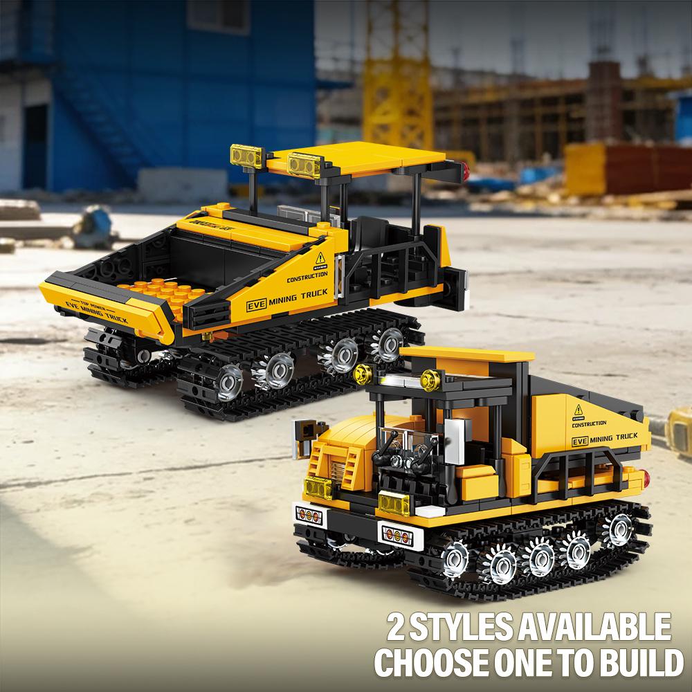 City Construction Engineering Building Kit Tractor Excavator Loader Mining Truck Assistance Vehicle Blocks Toy Collectible Gift