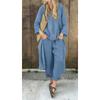 DICFY Women's Fashion Autumn Winter Casual Long Sleeve Pants Suits