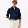 Tommy Hilfiger Jaqueta Camisa Masculina de Algodão Puro Oxford de Manga Longa