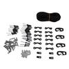Kayak Deck Rigging Kit with Deck Loops Tie Down Pad Eyes Bungee Cord J Hooks Screws Rivets for Canoes Boat