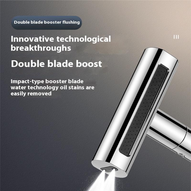 Baterie Bucătărie Cascadă Trei Moduri Universală Pivotantă Extensibilă Duză Anti-Stropire Chiuvetă Multifuncțională