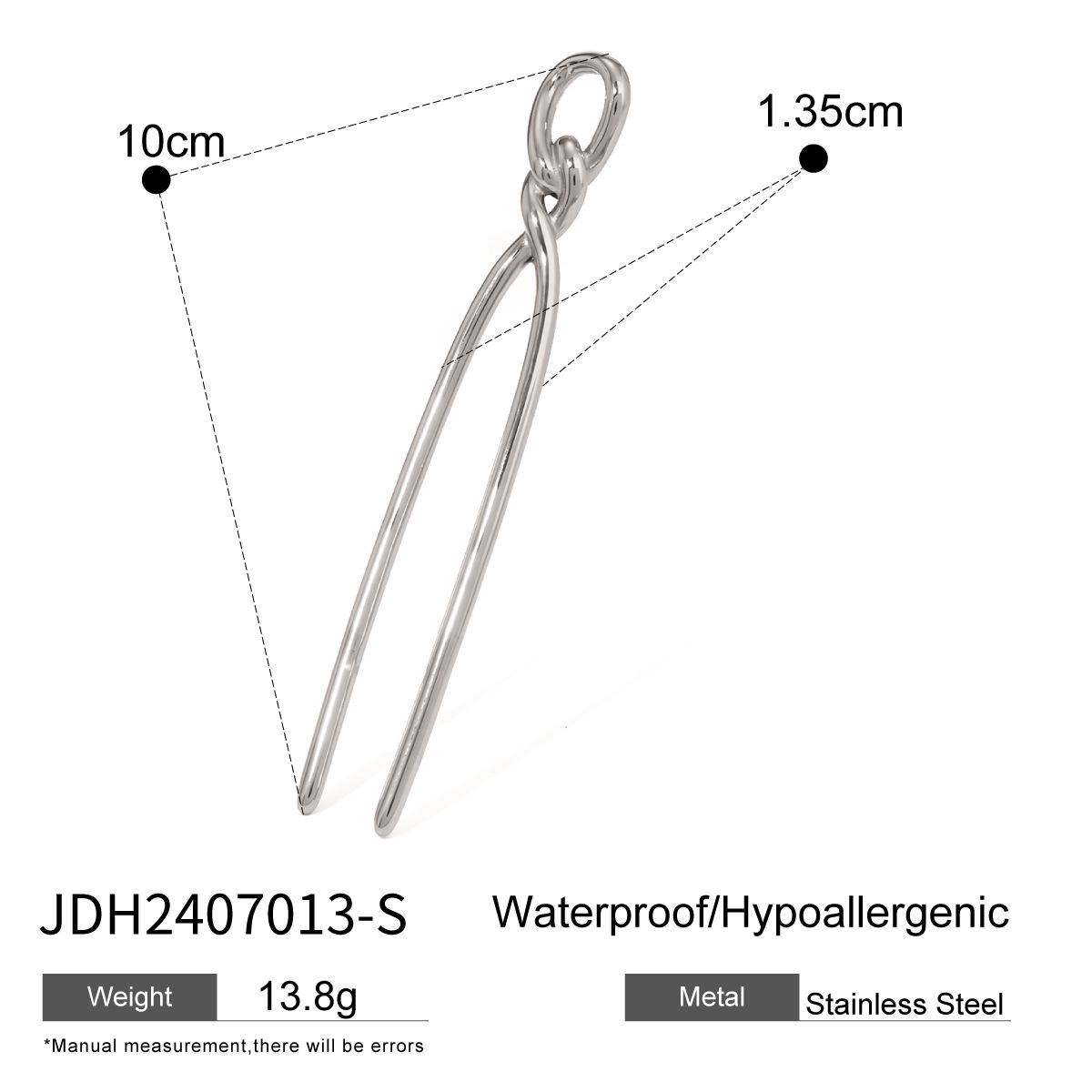 

Классическая роскошная заколка для волос из 18-каратного золота с узлом и плетением