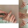 Stylish Adjustable Floral Ring With Pearl Zirconia For Women Summer 2023 Fashion Jewelry