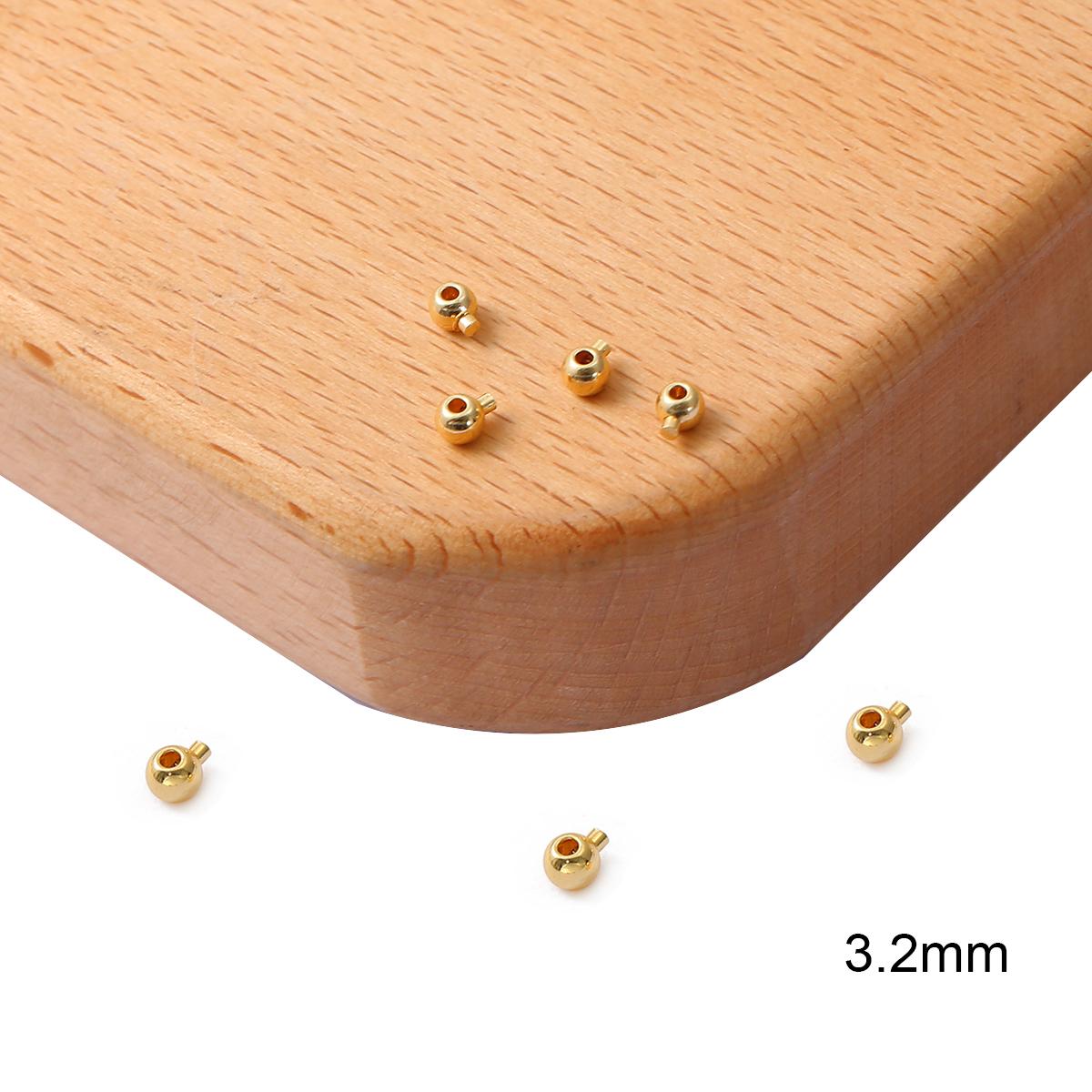 

2 шт., фиксирующая пряжка с вакуумным покрытием, застрявшая проволока, ожерелье, соединительные застежки для изготовления ювелирных аксессуаров 02 3.2mm