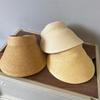 Fashion Anti-UV Summer Visors Hat Raffia Empty Top Empty Top Hat Breathable Wide Large Brim Sun Hat Woman