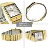 Used Citizen CITIZEN Q&Q Q&q QA80-001 Men's Watch Business Silver Gold Square Chip Citizen Falcon FALCON Cheap Citizen Watch Analog Citizen Domestic