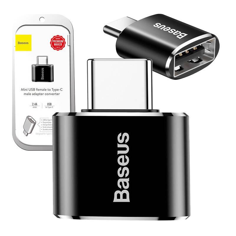 Adapter Baseus USB To USB Type-C 2,4A (Black)