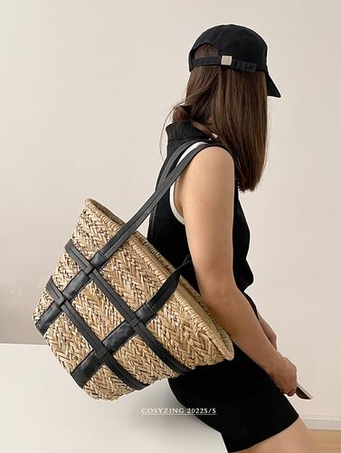 

beach basket summer bag straw bag fashion beach bags big rattan shoulder bags large capacity woven bag hand-made handbags