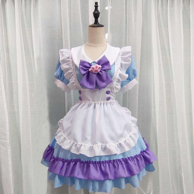 Maid Cospaly Costume Soft Girl Bow, Dress Alice Cosplay Costume