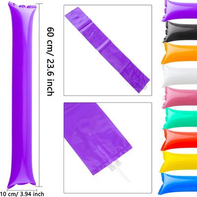 20Pcs Inflatable Cheering Sticks Long Balloon Inflatable Cheer Sticks Noise Makers Bang Bang Thunder Sticks for Concerts Parties