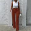 Fashion Wind Elegant Bootcut Pants Casual Fashionable Wide Leg Pants High Waisted Wide Leg Pants