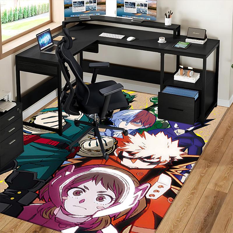1pc My Hero Academia Anime Cartoon Design Chair Mat - Seasonal Gift for Office, Home Decor, Living Room, Bedroom, Game Room (Hero's Cape).Y014