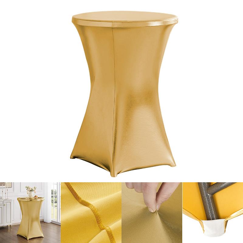 60x110/80x110cm Gold Bar Tablecloth Wholesale Polyester Dining Table Cover Wedding Party Decoration Elastic Washable Table Cover