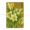 Vintage Daffodils Metal Signs Club Custom Pub Mural Designing Wall Mural Tin Sign Poster