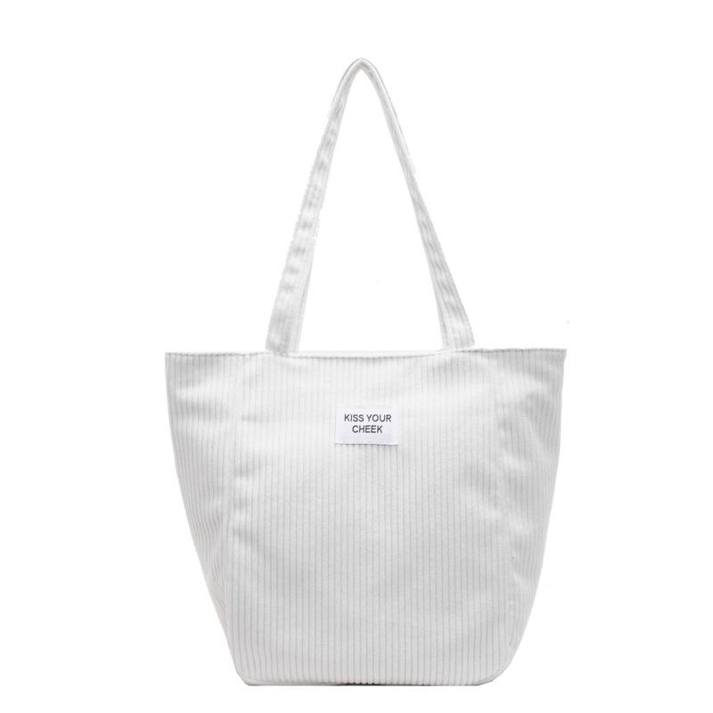 Large Capacity Autumn and Winter New Women's Bags Corduroy Commuter Tote Bags Casual Retro Shoulder Messenger Bags