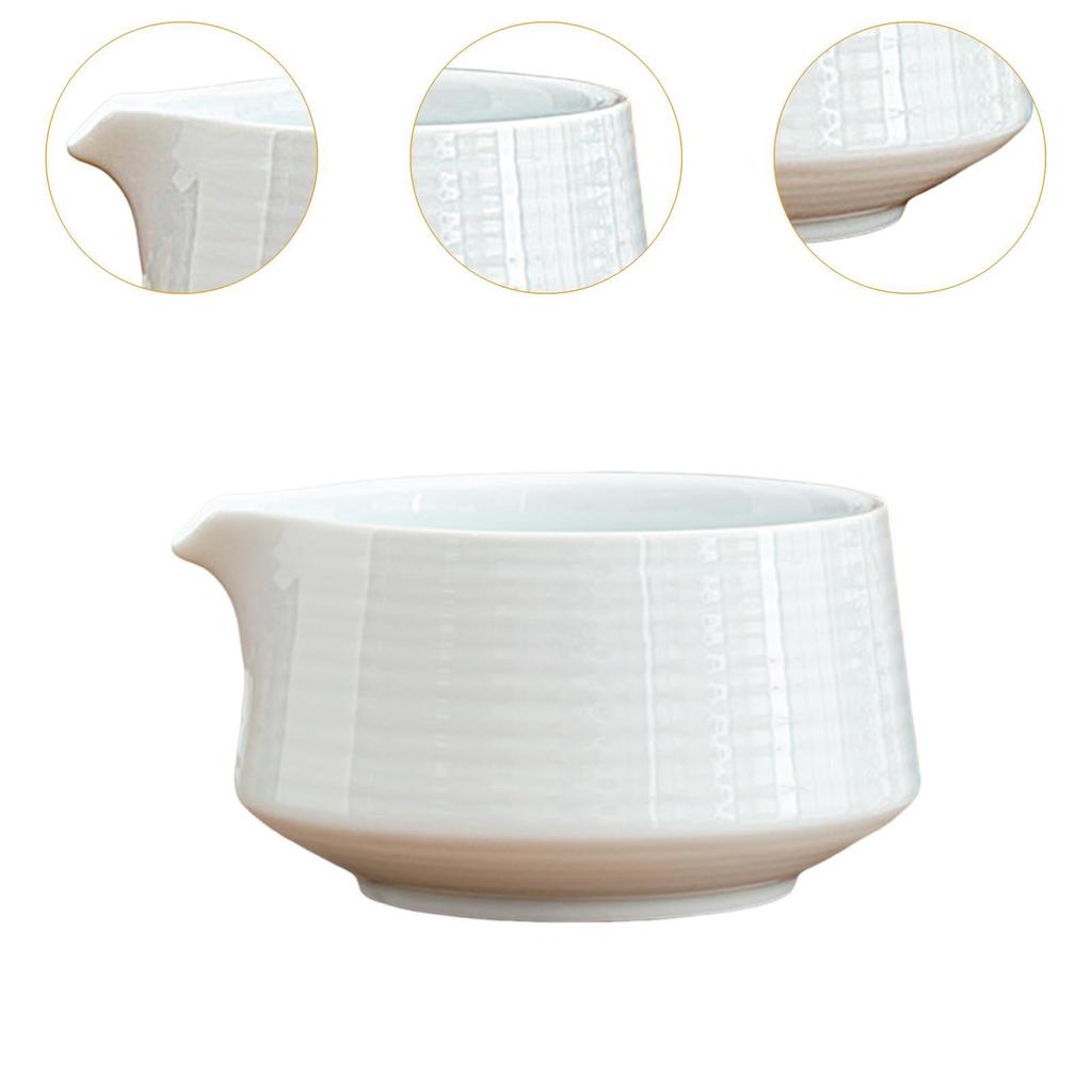 Ceramic Matcha Tea Bowl Utensils with Spout Tea Cup Handmade