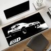 Black And White Initial D Gaming Mouse Pad Antislip Rubber Base Large Pc Keyboard Laptop Desk Mat For Office Student Home