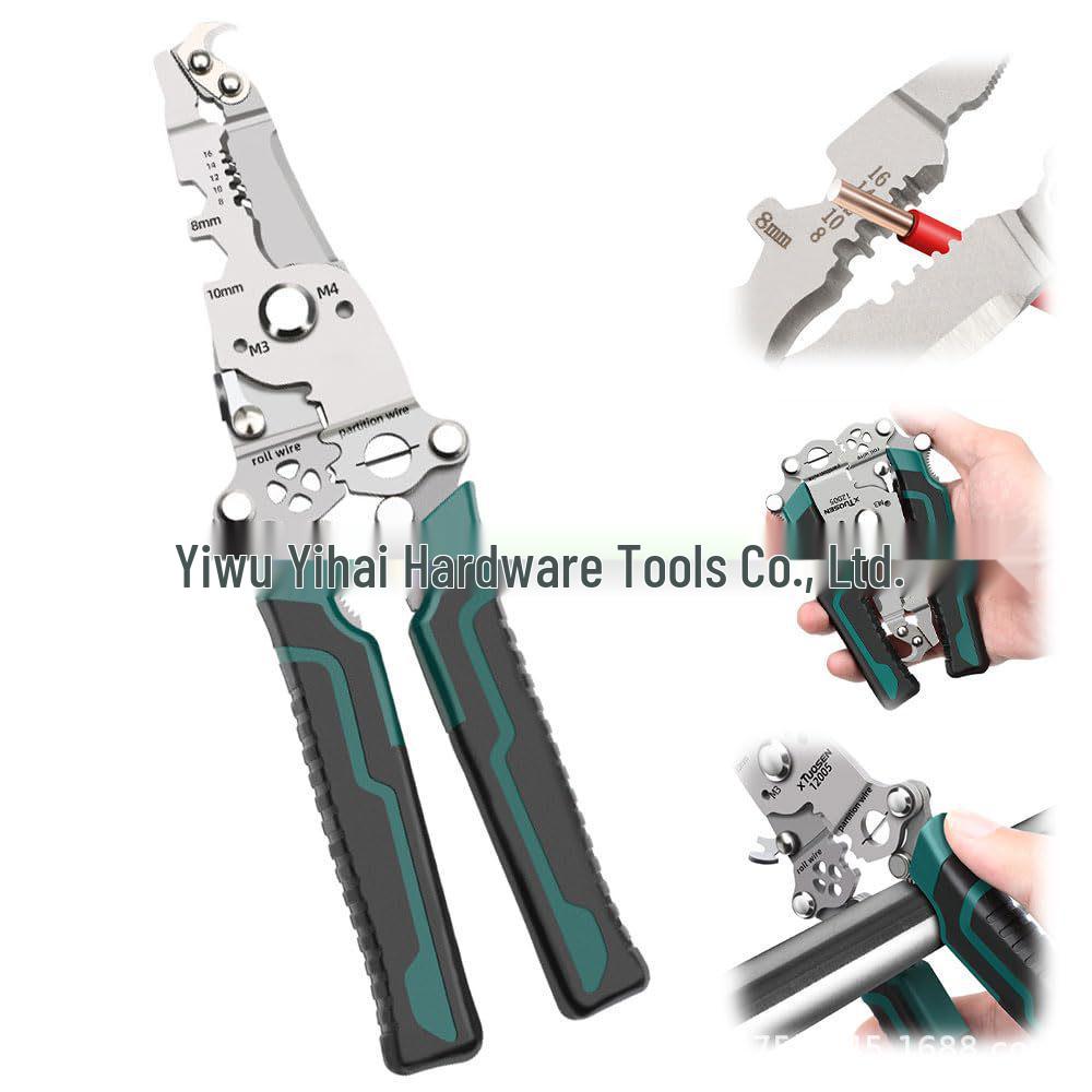

Multifunctional Stainless Steel Wire Stripping & Crimping Pliers for Electricians