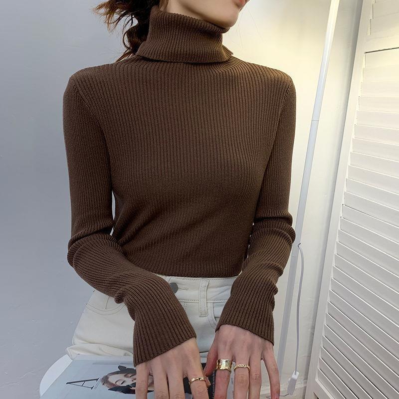 Turtleneck sweater women's new autumn and winter pullover long-sleeved bottoming shirt women's knitted sweater