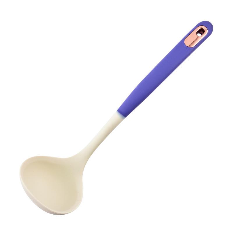 Heat Resistant Wooden Handle Spatula Soup Spoon Skimmer Home Cooking Spatula Non-Stick Cooking Set Kitchen Utensils