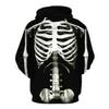 Foreign Trade New Printed Sweater Hooded Long-sleeved Sweater Jacket Skeleton Men's and Women's Sweater Fashion Harajuku Street Style