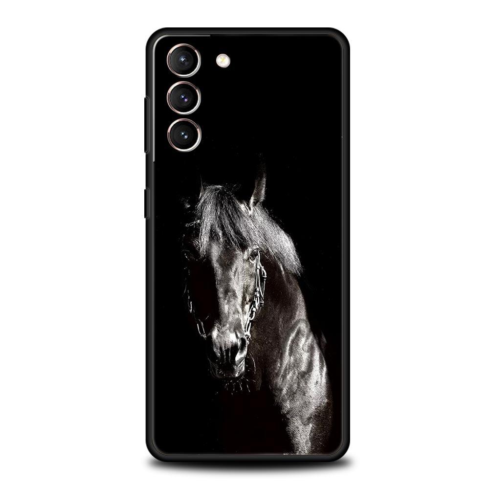 Pouzdro na telefon s divokými zvířaty Běžící kůň pro Samsung Galaxy S24 S23 S22 S20 Ultra S21 FE 5G S10 S9 Plus S10E Měkký silikonový kryt