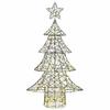 Christmas Tree with 160 Warm White LEDs 150 cm Rattan