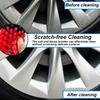 Wheel Brush Kit, Soft Drill Wheel Cleaner Brush, No Scratches Highly Dense Car Cleaning Brush Set For Wheels, Rims, Engines, Exhaust(Red/Black,2Pcs)
