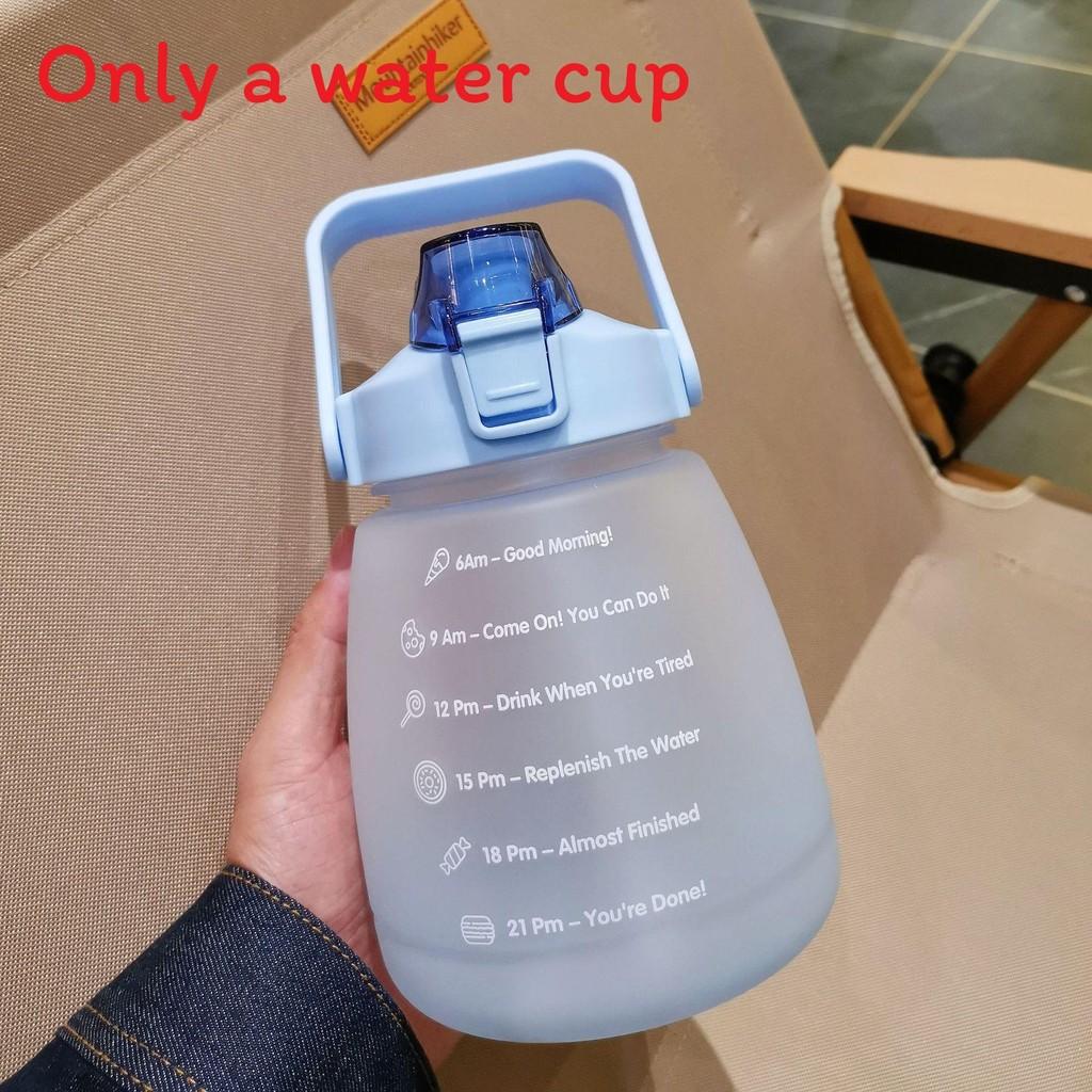 Матовая градиентная бутылка для воды с соломинкой для офисного и уличного использования синий