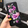 Für Huawei P Smart Hülle Niedliche Blume Schwarz Weiches TPU Silikon Bumper Hülle Für Huawei PSmart P Smart 2017 FIG-LX1 Handyhülle Funda