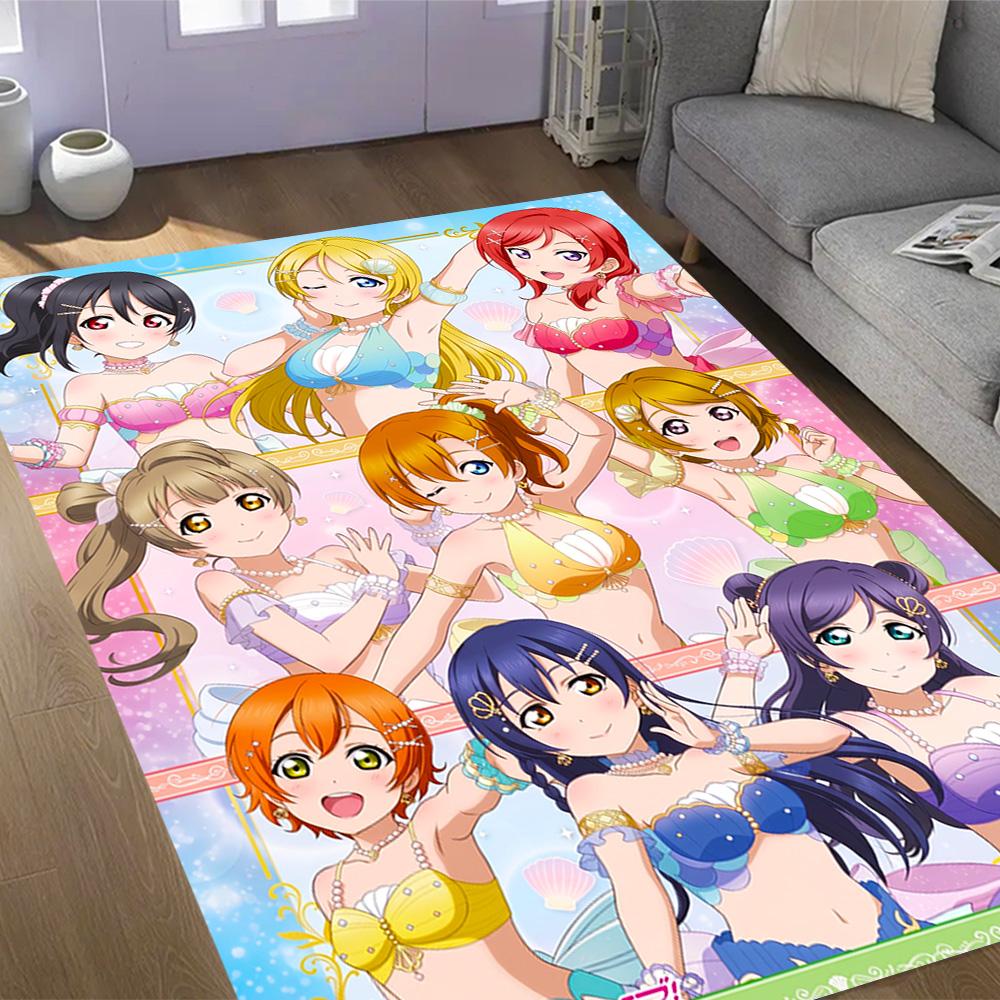 Girl Power Celebration Floor Mat Suitable for Outdoor Dining Room Kitchen Playrooms Anti-slip Rug Anime Office Decor Gift for Festivals