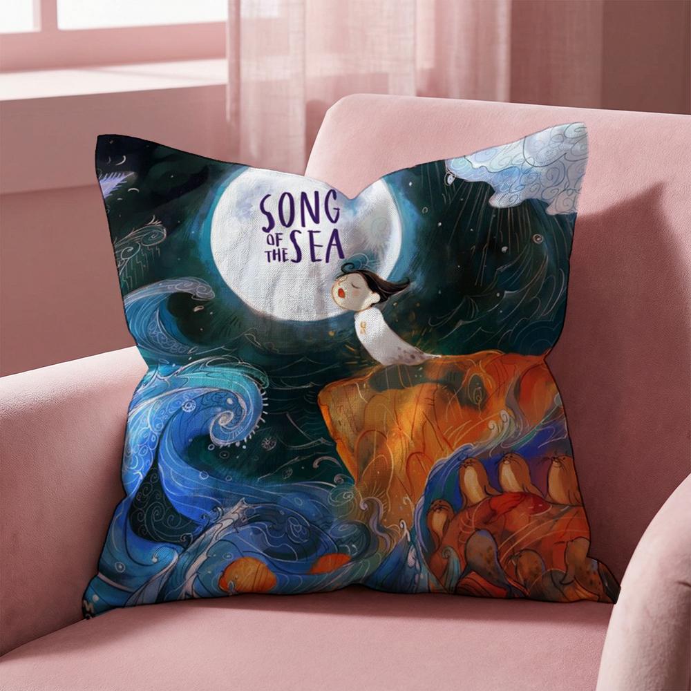 Irland S-Lied des Meeres Kissenbezug Mehrzweck-Kissenbezug für Zuhause & Auto - Wendbar, Weich & Langlebig für den täglichen Gebrauch