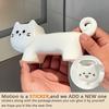 Cute Cat-Shaped Ceramic Toothbrush Holder, Space-Saving Bathroom Storage Stand with Sturdy Base