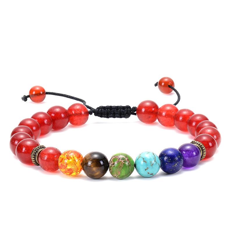 JYL TS Bracelet Colorful Natural Stone  Energetic Beads Brings Vitality & Joy