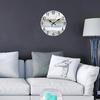 10 Inch Rustic Wooden Wall Clock Easy Installation Battery Operated Round Easy to Read Silent No Ticking Clock Kitchen Living Room Bathroom Farmhouse